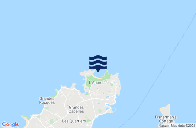 Mappa delle Getijden in Pembroke Bay Beach, France