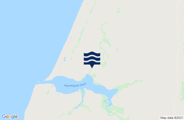 Mappa delle Getijden in Pennefather River, Australia