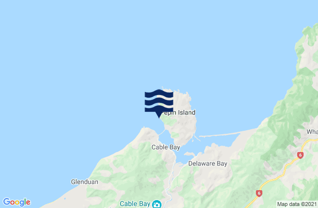 Mappa delle Getijden in Pepin Island, New Zealand