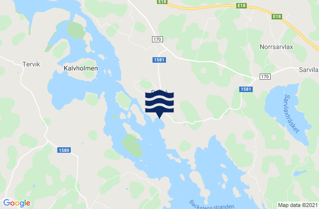 Mappa delle Getijden in Pernå, Finland
