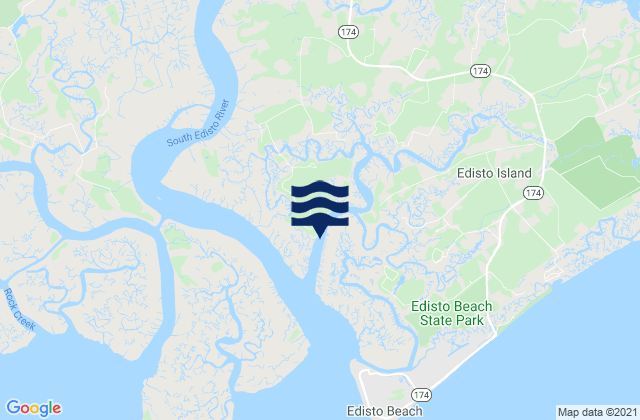 Mappa delle Getijden in Peters Point (St. Pierre Creek), United States