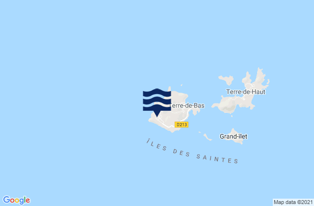 Mappa delle Getijden in Petites Anses, Guadeloupe