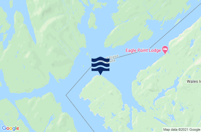 Mappa delle Getijden in Phipp Point, Canada