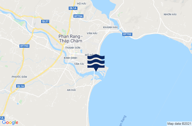 Mappa delle Getijden in Phường Mỹ Đông, Vietnam