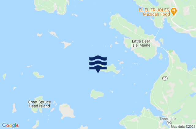 Mappa delle Getijden in Pickering Island south of, United States