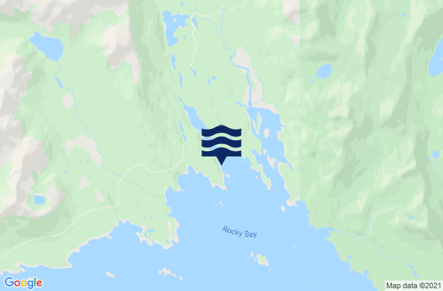 Mappa delle Getijden in Picnic Harbor Rocky Bay, United States
