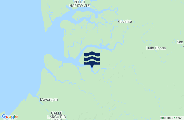 Mappa delle Getijden in Pico de Loro, Colombia