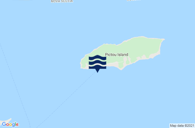 Mappa delle Getijden in Pictou Island, Canada