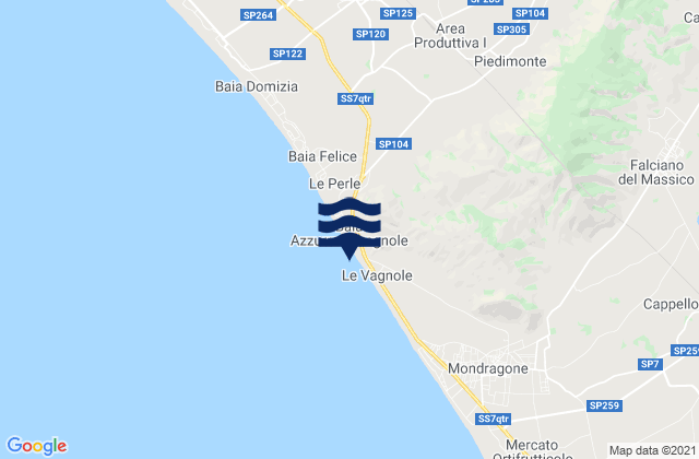 Mappa delle Getijden in Piedimonte, Italy