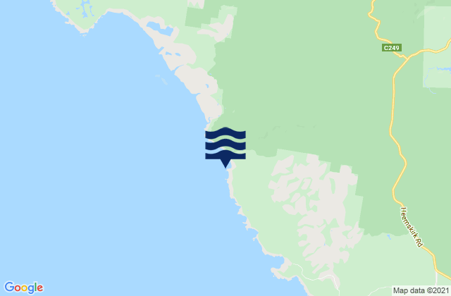 Mappa delle Getijden in Pieman River, Australia