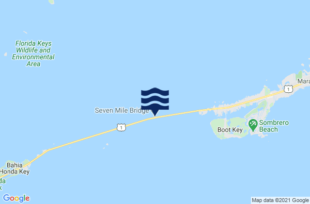 Mappa delle Getijden in Pigeon Key South Side Hawk Channel, United States