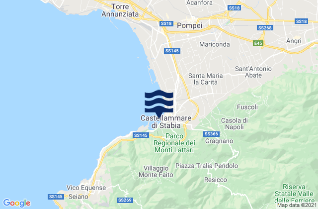 Mappa delle Getijden in Pimonte, Italy