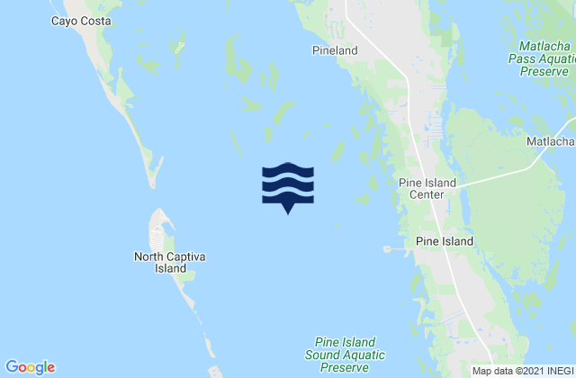 Mappa delle Getijden in Pine Island Sound, United States