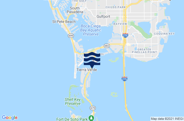 Mappa delle Getijden in Pine Key (Pinellas Bayway bridge), United States