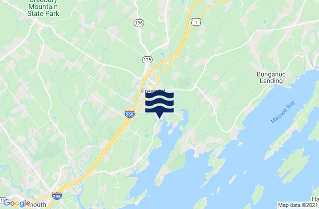 Mappa delle Getijden in Pine Point, United States