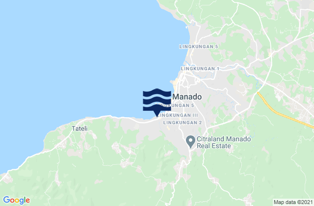 Mappa delle Getijden in Pineleng, Indonesia