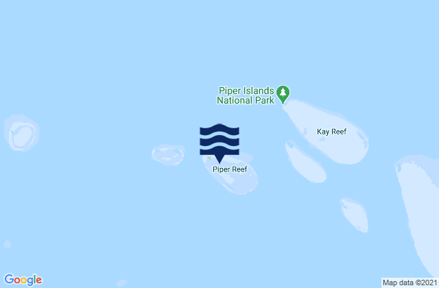 Mappa delle Getijden in Piper Island, Australia