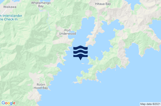 Mappa delle Getijden in Pipi Bay, New Zealand