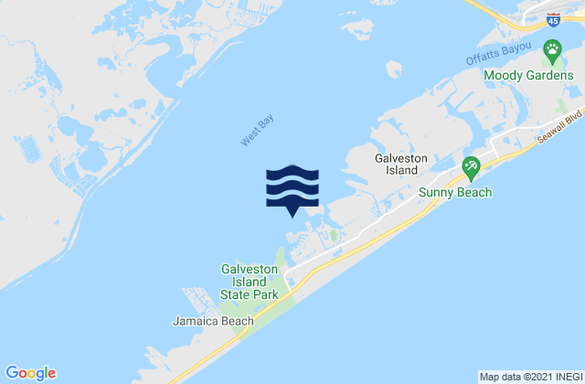Mappa delle Getijden in Pirates Cove, United States