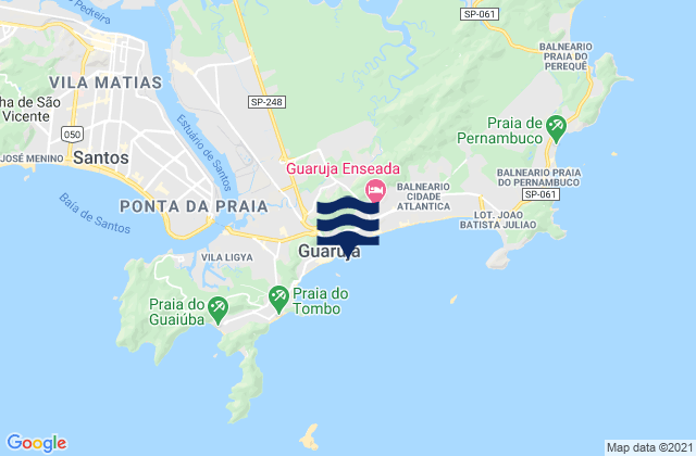 Mappa delle Getijden in Pitangueiras, Brazil