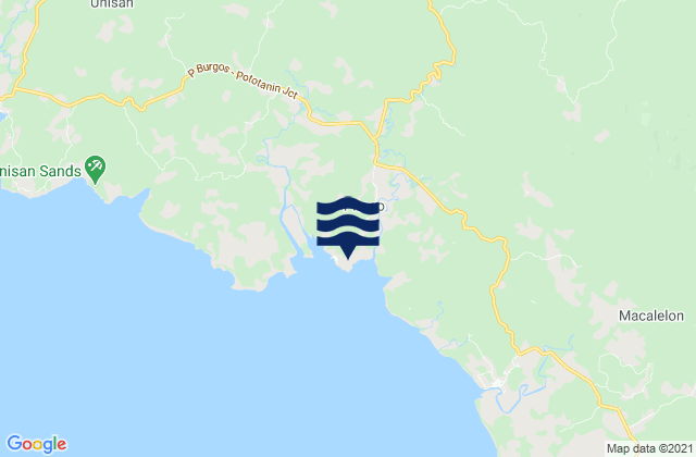 Mappa delle Getijden in Pitogo, Philippines
