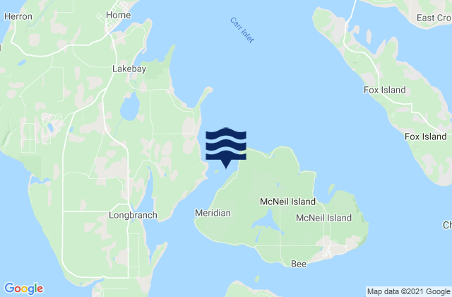 Mappa delle Getijden in Pitt Passage NE of Pitt Island, United States