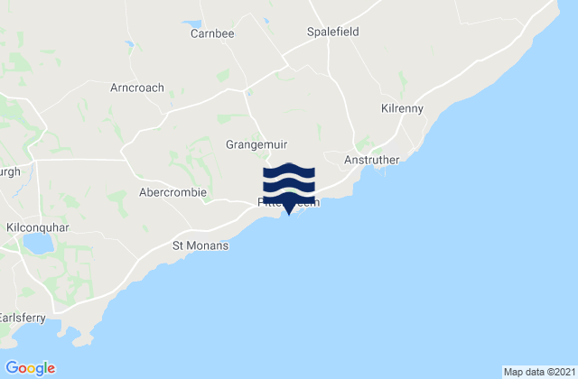 Mappa delle Getijden in Pittenweem Beach, United Kingdom