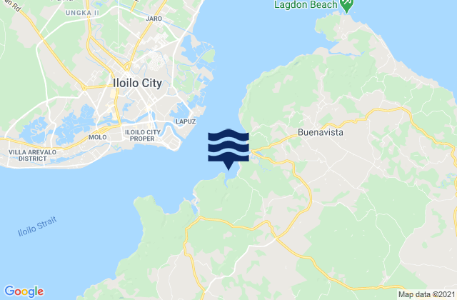 Mappa delle Getijden in Piña, Philippines