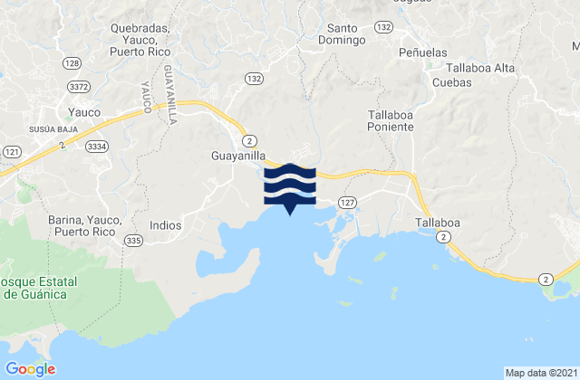 Mappa delle Getijden in Playa Barrio, Puerto Rico