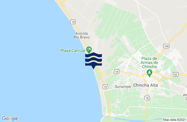 Mappa delle Getijden in Playa El Silencío, Peru