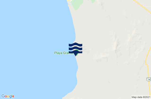 Mappa delle Getijden in Playa Grande, Peru