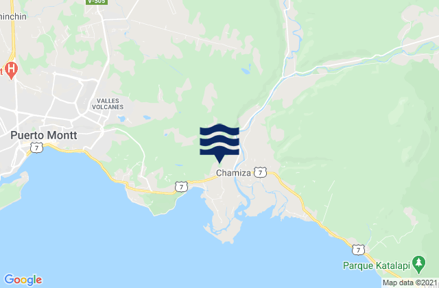 Mappa delle Getijden in Playa Maitén, Chile