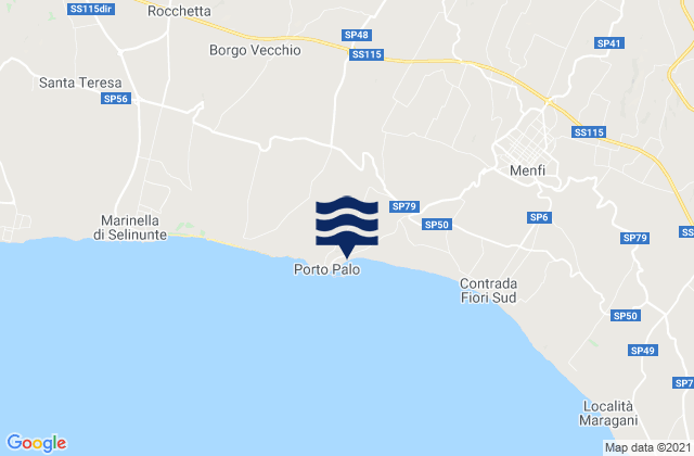 Mappa delle Getijden in Playa Porto Palo, Italy