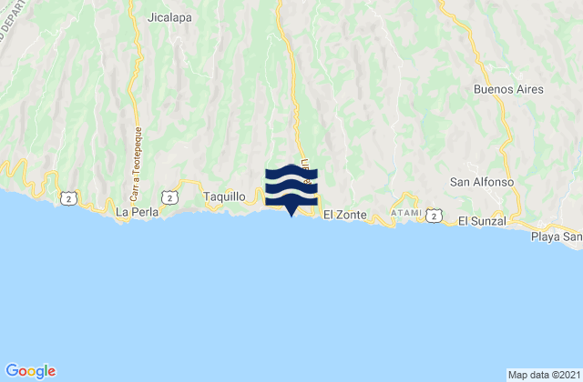 Mappa delle Getijden in Playa Río Mar, El Salvador