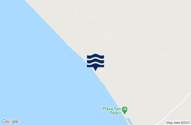 Mappa delle Getijden in Playa San Pablo, Peru