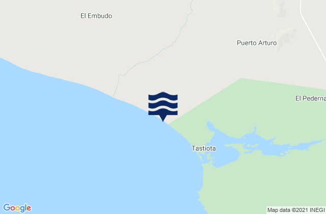 Mappa delle Getijden in Playa Tastiota, Mexico