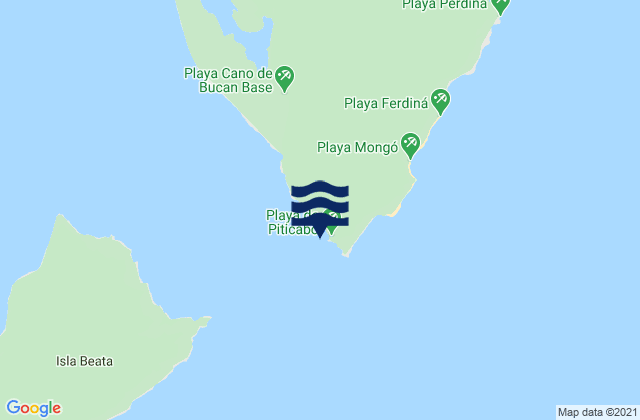 Mappa delle Getijden in Playa de Piticabo, Dominican Republic