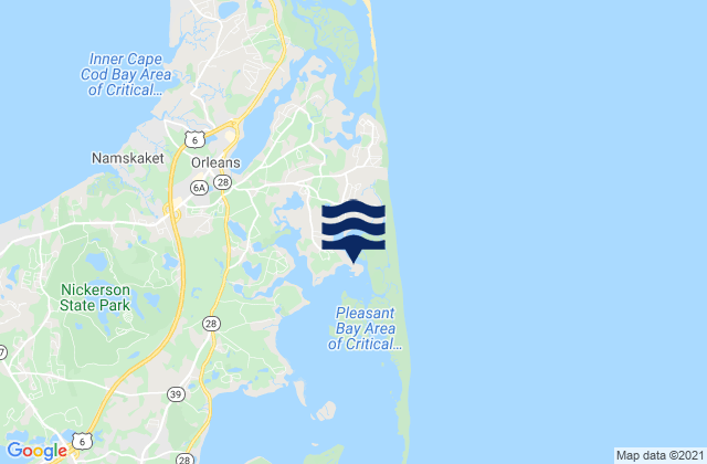 Mappa delle Getijden in Pochet Island, United States