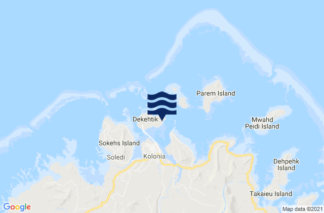 Mappa delle Getijden in Pohnpei Harbor Pohnpei Island, Micronesia