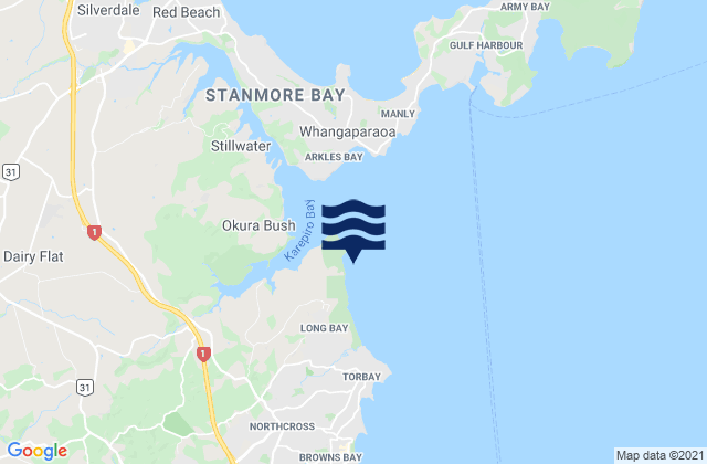 Mappa delle Getijden in Pohutukawa Bay, New Zealand