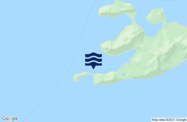 Mappa delle Getijden in Point Erlington (Erlington Island), United States