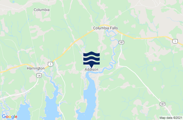 Mappa delle Getijden in Point Harrington, United States