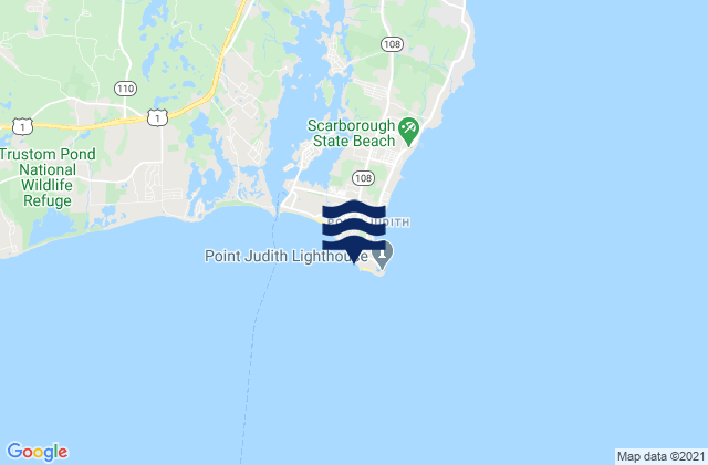 Mappa delle Getijden in Point Judith (Harbor Of Refuge), United States