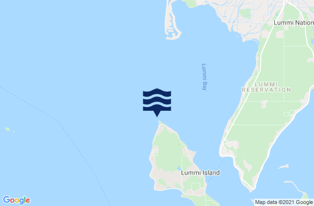 Mappa delle Getijden in Point Migley (Lummi Island), United States