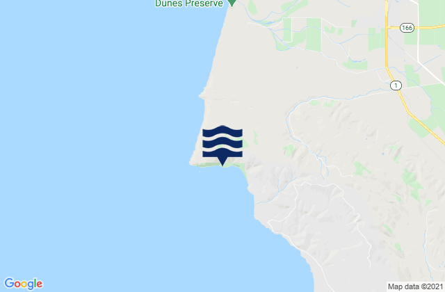 Mappa delle Getijden in Point Sal State Beach, United States