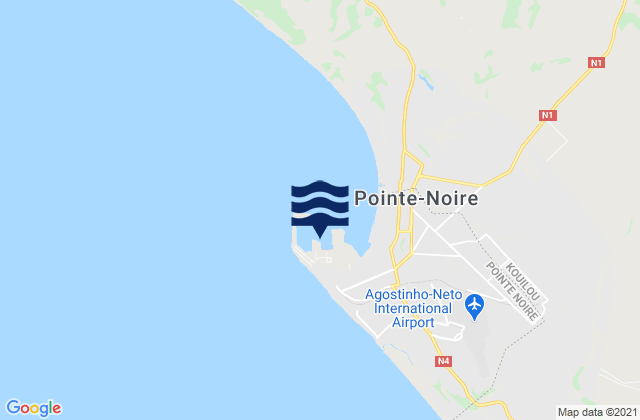 Mappa delle Getijden in Pointe Noire, Republic of the Congo