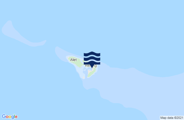 Mappa delle Getijden in Polowat, Micronesia