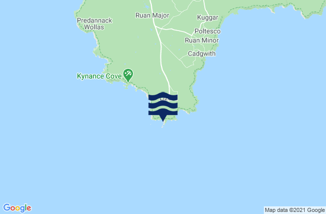 Mappa delle Getijden in Polpeor Cove Beach, United Kingdom