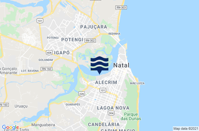Mappa delle Getijden in Ponta do Cabeco, Brazil