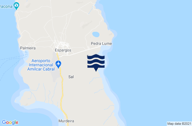Mappa delle Getijden in Ponta do Sino, Cabo Verde